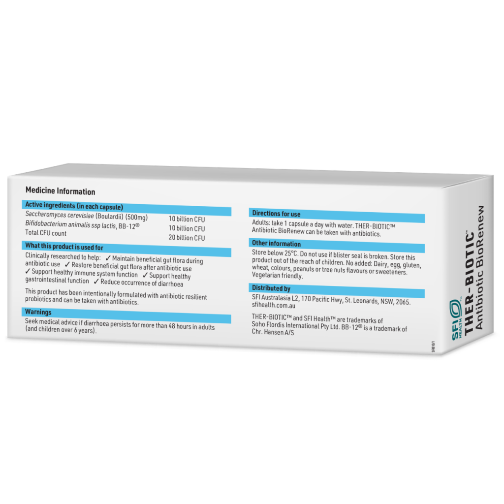 THER-BIOTIC Antibiotic BioRenew probiotic strains clinically researched antibiotic use