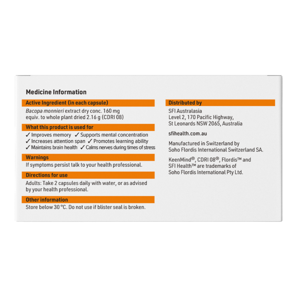 KeenMind Brahmi clinically proven memory supplement